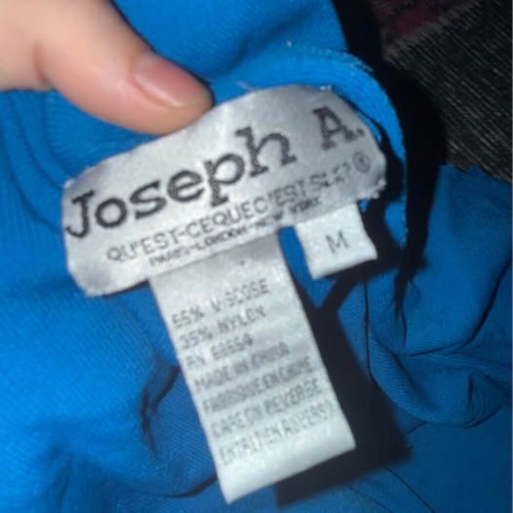 Joseph A. Vintage Blue Tie-Neck Cardigan